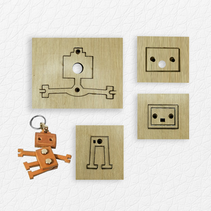 Stem Robotics Kit - 4Pcs Robot Leather Cutting Dies, Dual‑Purpose