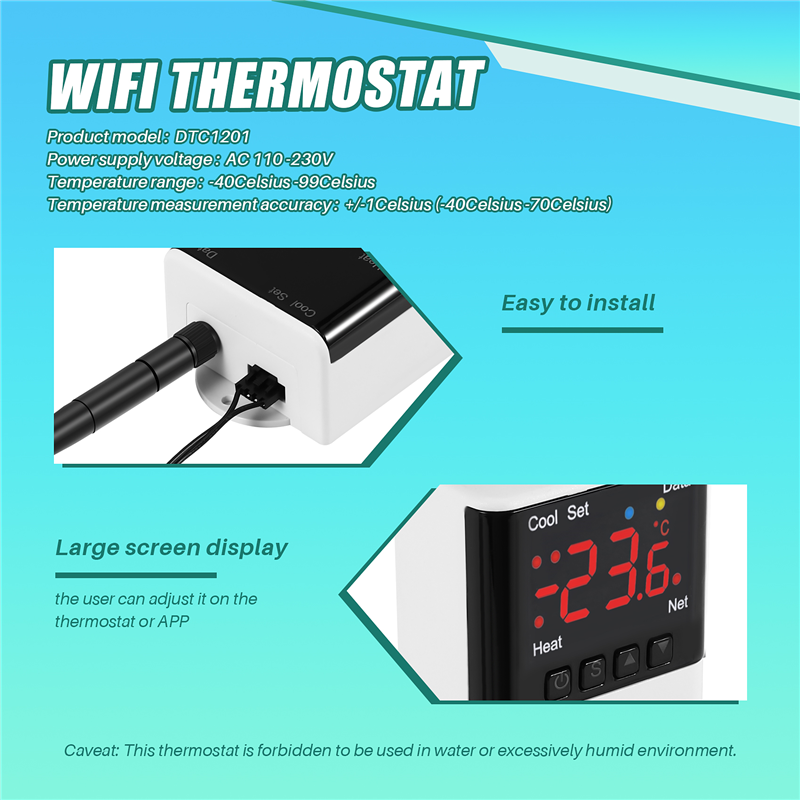 Wireless Wifi Temperature Cont - Wifi Thermostat recension och pris